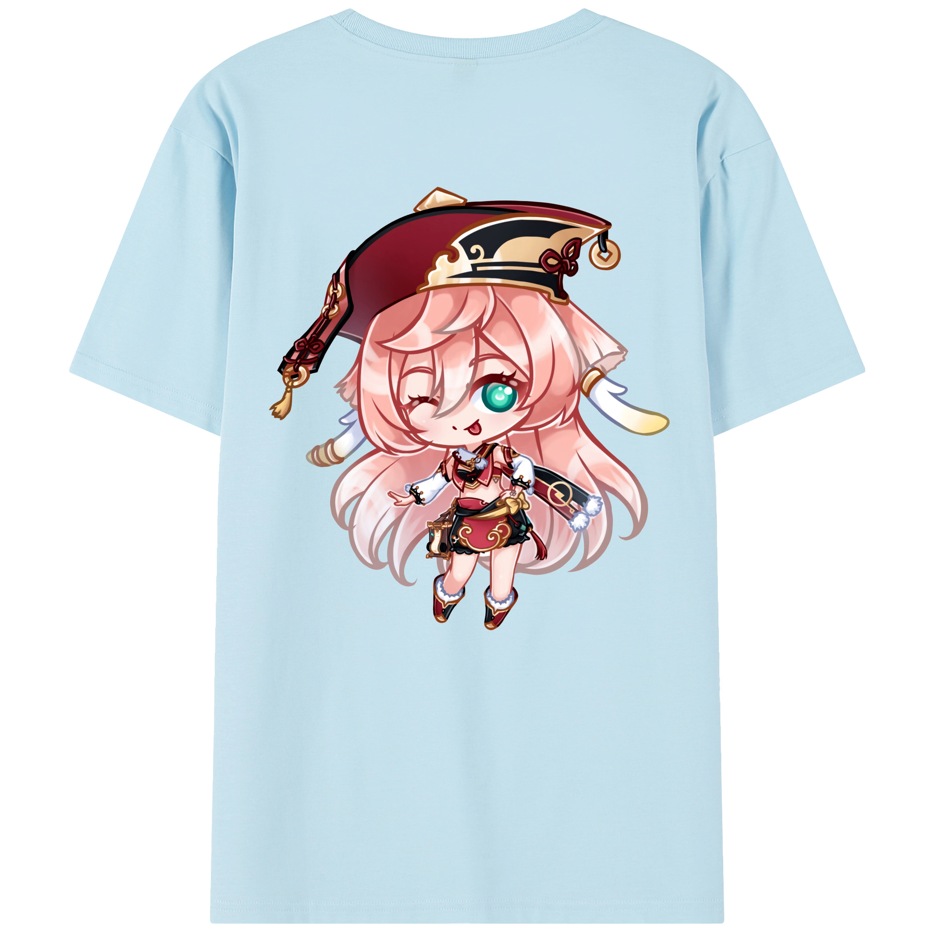 げんし神 ヤンフェイ genshin Yanfei 綿100％半袖Tシャツ（背面プリント）